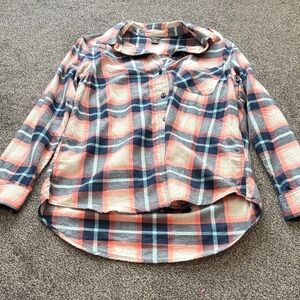 Eddie Bauer Women’s Plaid Button Down Shirt Size S Flannel Lightweight